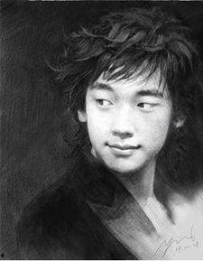 明星人物素描头像,素描头像中的独特魅力